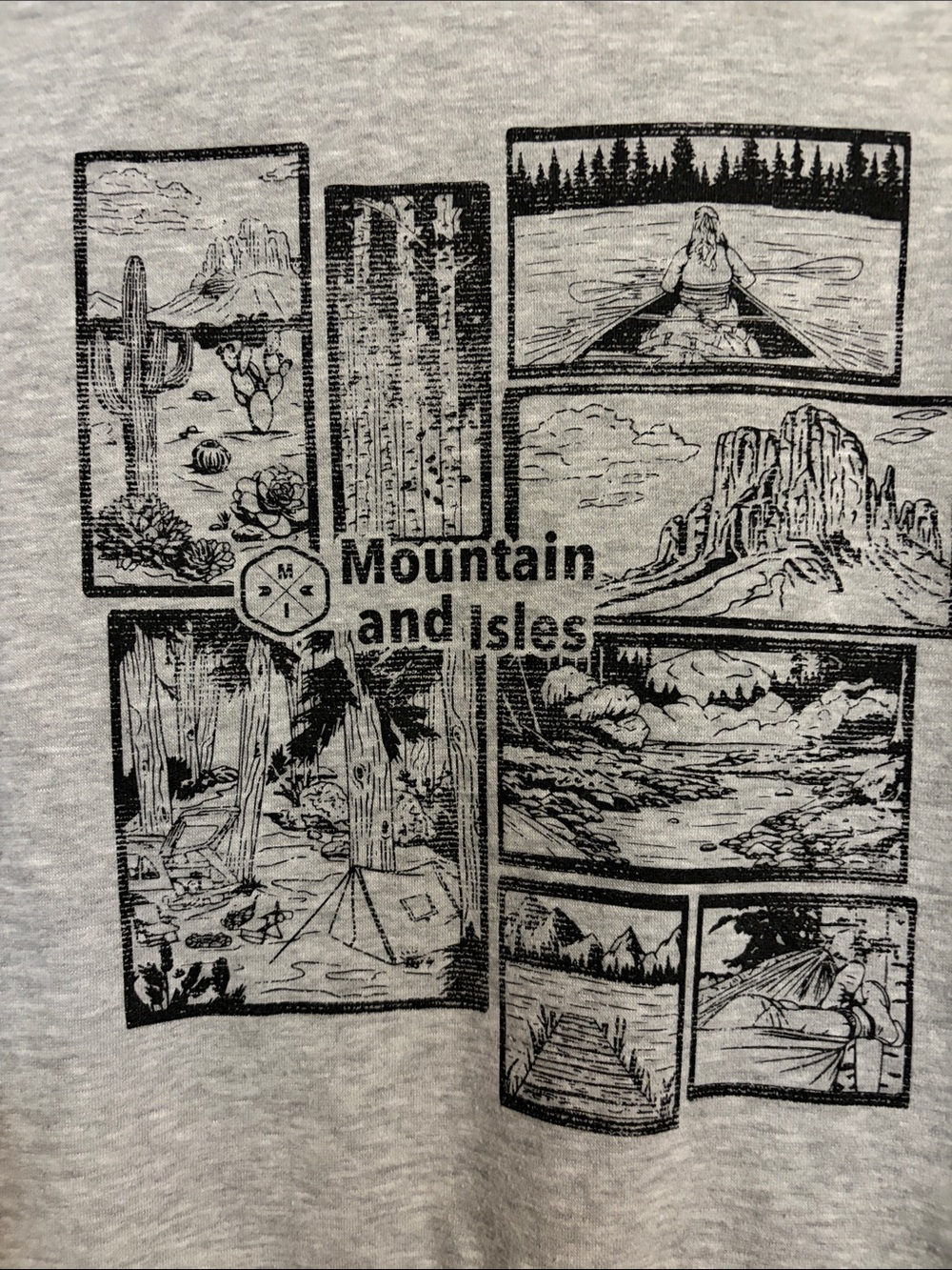 Mountain and Isles Crewneck Sweatshirt - Light Gray - Picture 2 of 4